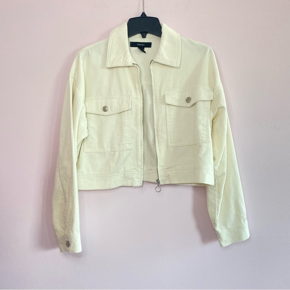 Forever 21 Corduroy Boxy Zip Up Jacket - Picture 2 of 8